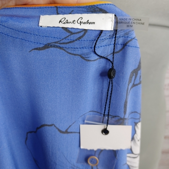 ROBERT Graham silk wrap top size M - Picture 13 of 16